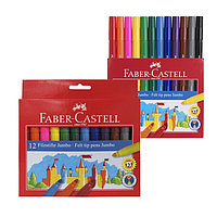 Фломастеры 12 цветов Faber-Castell Jumbo "Замок" в картонной коробке