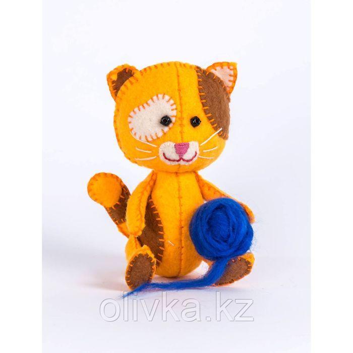 Набор для изготовления игрушки из фетра "Котёнок Рыжик", 11,5 см - фото 1 - id-p110913803
