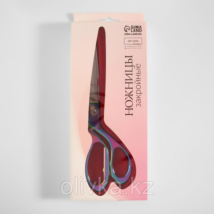 Ножницы закройные, скошенное лезвие, 8", 20 см, цвет бензин - фото 6 - id-p110937113