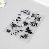 Штамп для творчества "Птички и цветы" 14,5х20х0,3 см, фото 2