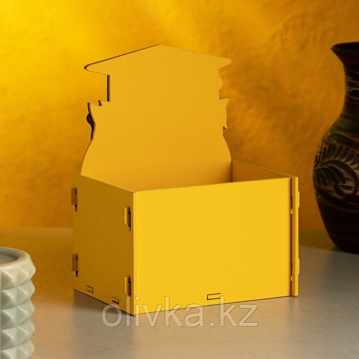 Кашпо "Мудрая Сова", 13,5х9,5х17 см, дуб, желтая - фото 2 - id-p113954351
