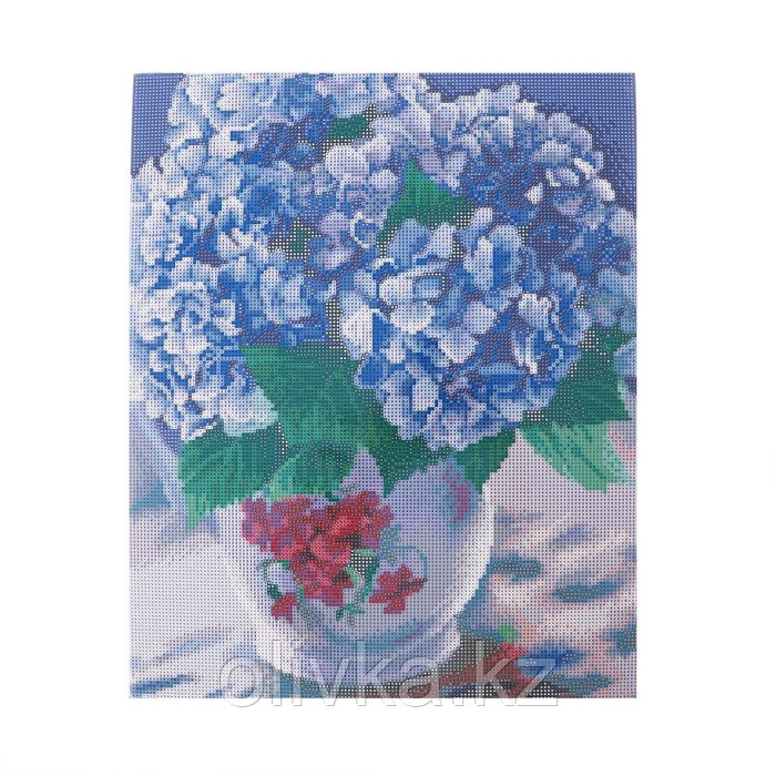 Алмазная мозаика с полным заполнением «Цветы в вазе» 40х50 см, на подрамнике - фото 2 - id-p110930147