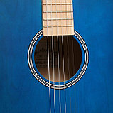 Акустическая гитара "Амистар н-513"  6 струнная,   менз.650мм , художественная отделка,синяя, фото 3