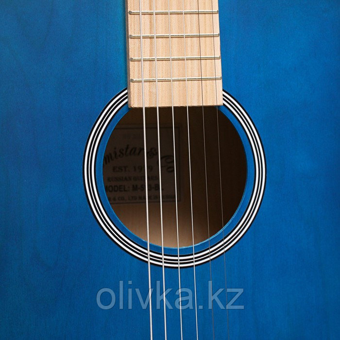 Акустическая гитара "Амистар н-513" 6 струнная, менз.650мм , художественная отделка,синяя - фото 3 - id-p113945946