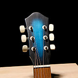 Акустическая гитара "Амистар н-513"  6 струнная,   менз.650мм , художественная отделка,синяя, фото 4