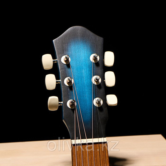 Акустическая гитара "Амистар н-513" 6 струнная, менз.650мм , художественная отделка,синяя - фото 4 - id-p113945946