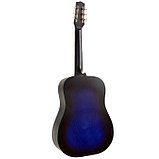 Акустическая гитара "Амистар н-513"  6 струнная,   менз.650мм , художественная отделка,синяя, фото 5