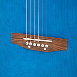 Акустическая гитара "Амистар н-513"  6 струнная,   менз.650мм , художественная отделка,синяя, фото 10