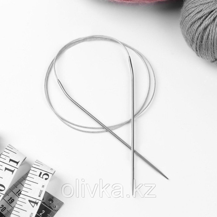 Спицы круговые, для вязания, с металлическим тросом, d = 2,5 мм, 14/100 см - фото 2 - id-p113946675