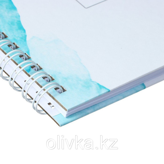 Скетчбук А5, 40 листов на евроспирали "SKETCHBOOK. Shell", твёрдая обложка, матовая ламинация, блок белая - фото 3 - id-p113956211