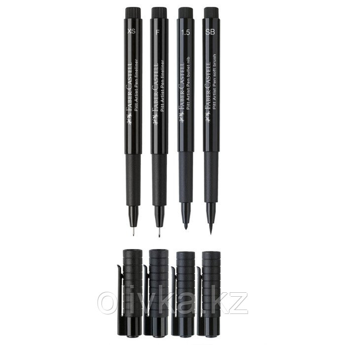 Набор капиллярных ручек Faber-Castell Pitt Artist Pens Comic, 4 шт, чёрные - фото 3 - id-p113951290