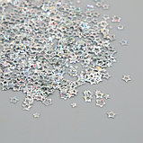 Пайетки пластик "Серебряные искорки" набор 12 гр,, фото 2