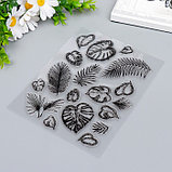 Штамп для творчества силикон "Пальмовые листья" 18х14 см, фото 2