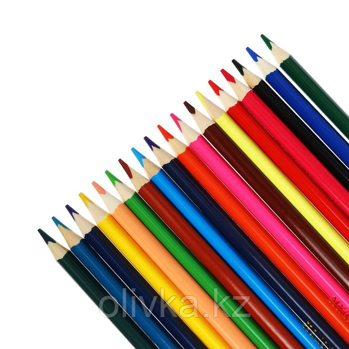 Карандаши цветные 18 цветов Гамма "Мультики" трехгранные, заточенные, картонная упаковка, европодвес - фото 9 - id-p113956256