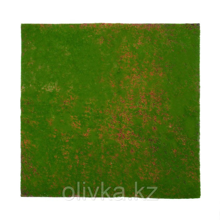 Мох искусственный, декоративный, полотно 1 × 1 м, зелёный, с коричневым ямами - фото 5 - id-p113956260