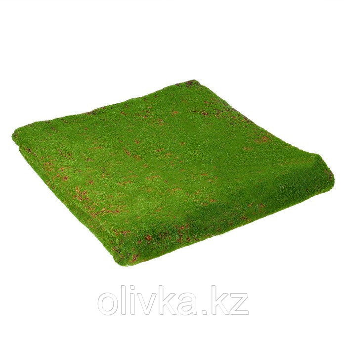 Мох искусственный, декоративный, полотно 1 × 1 м, зелёный, с коричневым ямами - фото 6 - id-p113956260