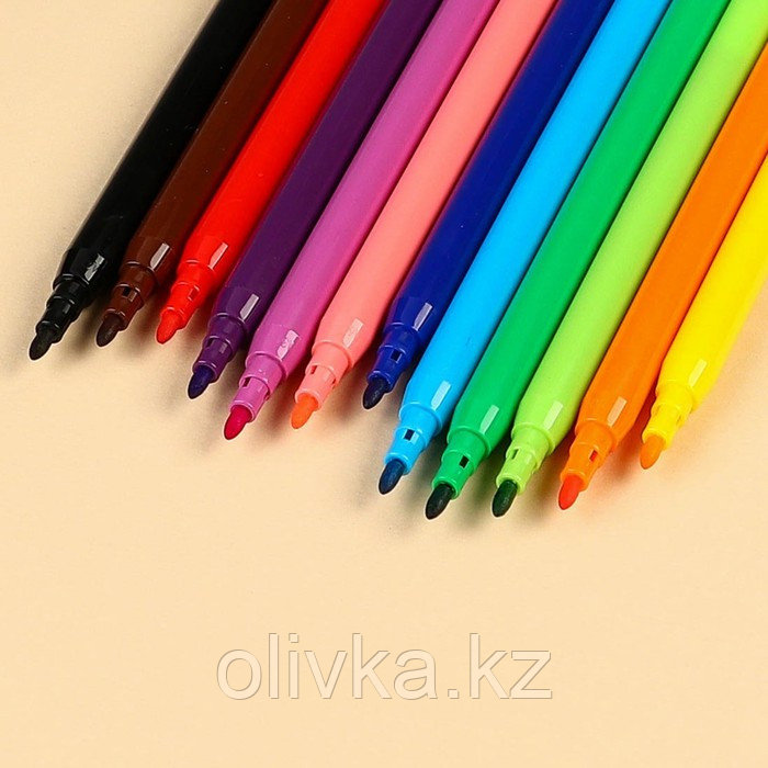 Фломастеры "Минни и Единорог", 12 цветов, вентилируемый колпачок - фото 4 - id-p113959900