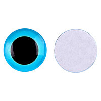 Глаза на клеевой основе, набор 10 шт., размер 1 шт. — 14 мм, цвет голубой