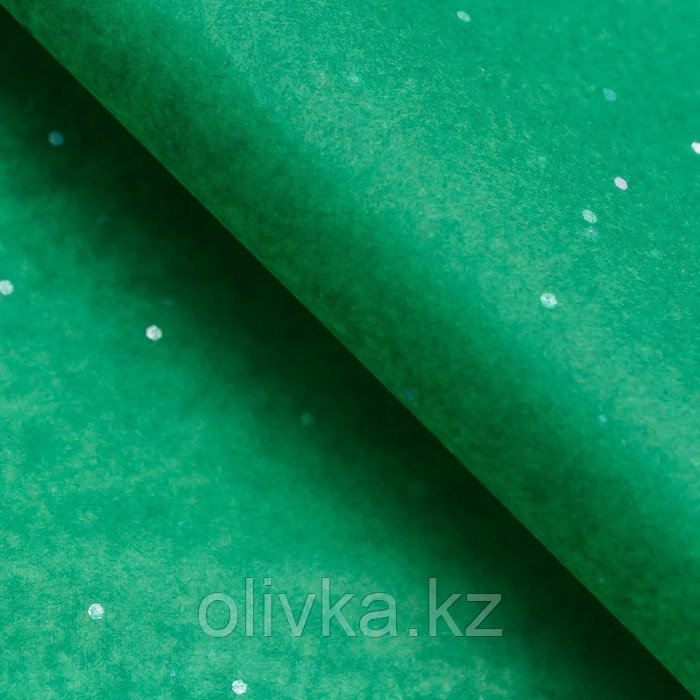 Бумага упаковочная тишью, "Конфетти", тёмно-зелёный, 50 х 66 см - фото 1 - id-p113959011