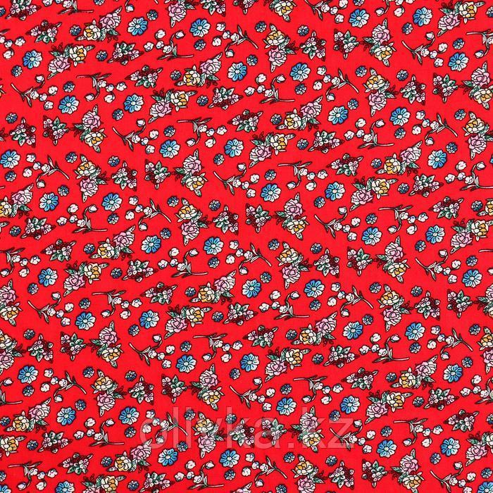 Лоскут, мелкий цветочек на красном хлопке, 50 х 50 см - фото 2 - id-p113950146