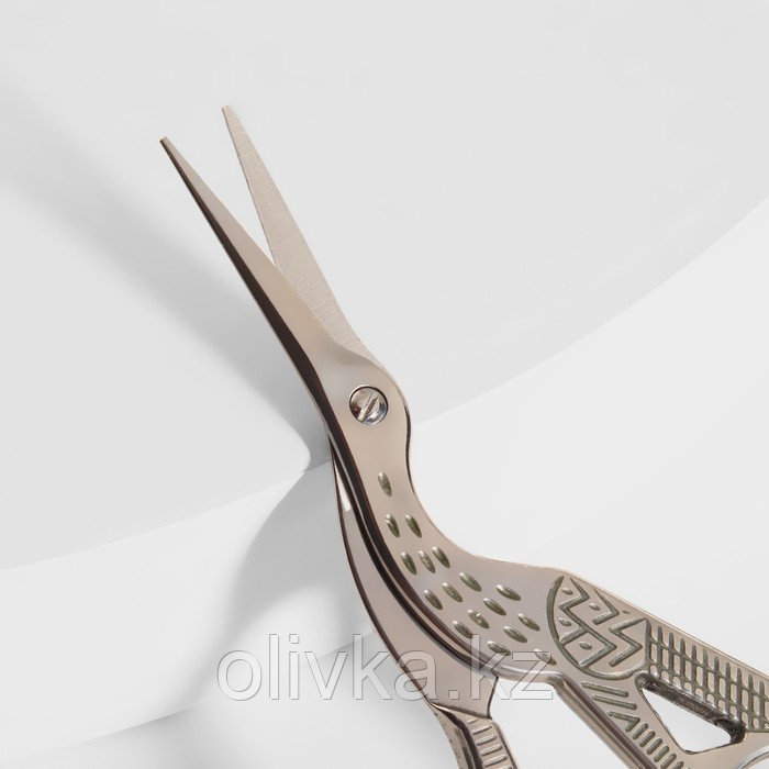 Набор ножниц подарочный: закройные ножницы 9", 23,5 см, ножницы вышивальные «Цапельки», 9,5 см, цвет - фото 4 - id-p113952141