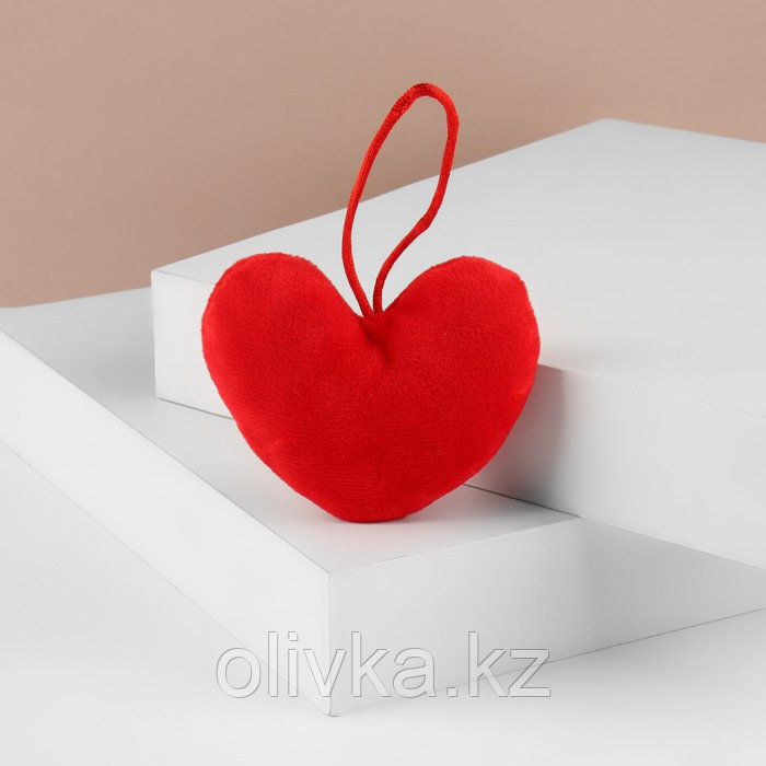 Игольница с петлёй «Сердце», цвет красный - фото 1 - id-p110916836