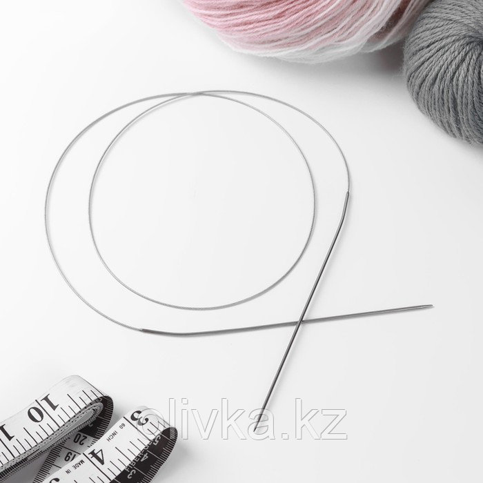 Спицы круговые, для вязания, с металлическим тросом, d = 1,6 мм, 100 см - фото 2 - id-p113950580