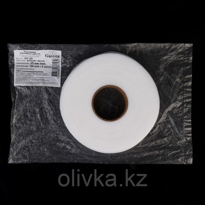 Паутинка клеевая, 25 мм, 100 м, цвет белый - фото 5 - id-p113952328