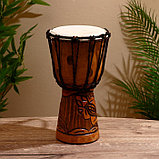 Музыкальный инструмент Барабан Джембе  МИКС 30х16х16 см, фото 2