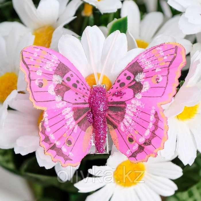 Бабочки для декора и флористики, на прищепке, пластиковые, микс, 5 см и 8 см - фото 2 - id-p113951566