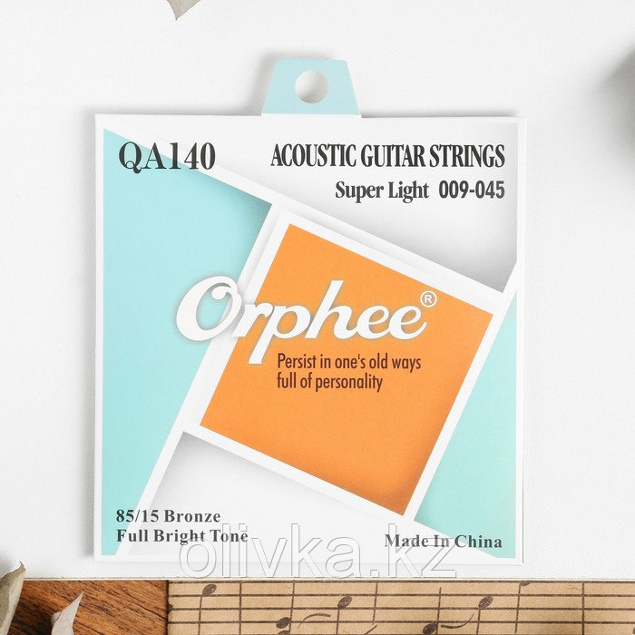 Струны для акустической гитары Orphee QA140, 009-045 - фото 5 - id-p113960005