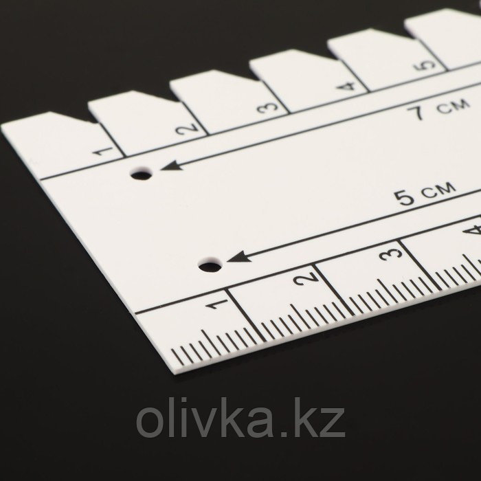 Линейка для разметки и измерения, 22,2 × 4,5 см, толщина 1 мм, цвет белый - фото 2 - id-p113960022