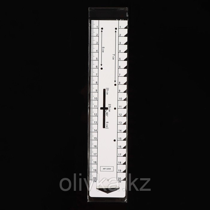 Линейка для разметки и измерения, 22,2 × 4,5 см, толщина 1 мм, цвет белый - фото 3 - id-p113960022