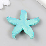 Фигурка для флорариума полистоун "Толстая голубая морская звезда" 4,2х4,5 см, фото 3