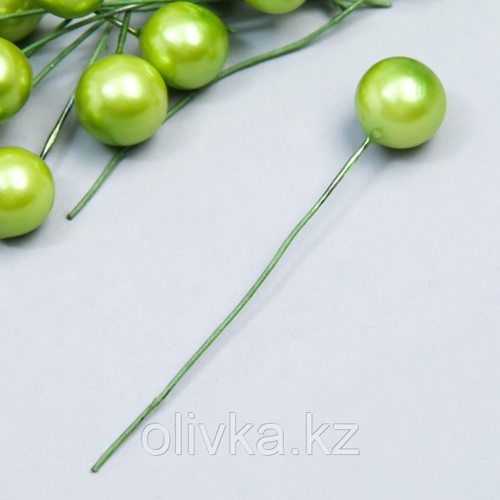 Тычинки для цветов "Шарик жемчужно-зелёный" d=1,2 см 6х1,2х1,2 см - фото 1 - id-p113952566