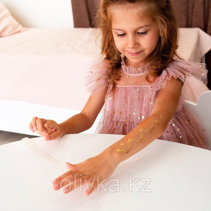 Детские татуировки-переводки, 10×15 см, набор 2 листа, золото, «Бабочки» - фото 7 - id-p113948910