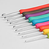 Набор крючков для вязания, d = 2-6 мм, 14 см, 9 шт, цвет разноцветный, фото 2