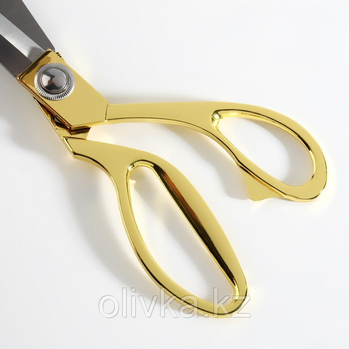 Ножницы закройные, скошенное лезвие, 10,5", 26,5 см, в коробке, цвет золотой - фото 3 - id-p110910564