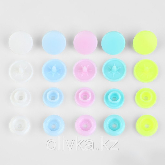 Набор пластиковых кнопок d = 12 мм, 180 шт, в органайзере «Цветок», d = 15,8 × 2,5 см - фото 4 - id-p113954554