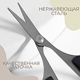 Ножницы универсальные, 4", 10,5 см, цвет чёрный, фото 2