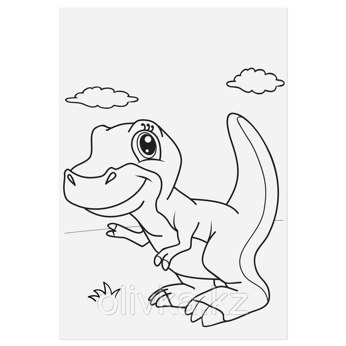Наклейки бумажные «Динозавры», c раскраской на обороте, 11 × 15,5 см - фото 2 - id-p113946931