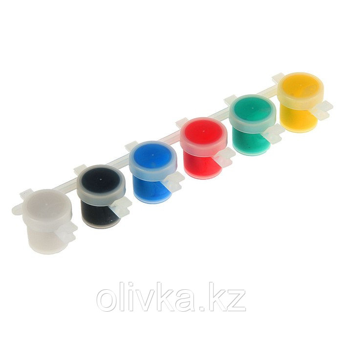 Краска акриловая, набор 6 цветов х 5 мл, WizzArt Kid Pearl, перломутровые, без упаковки, морозостойкий - фото 1 - id-p113952584