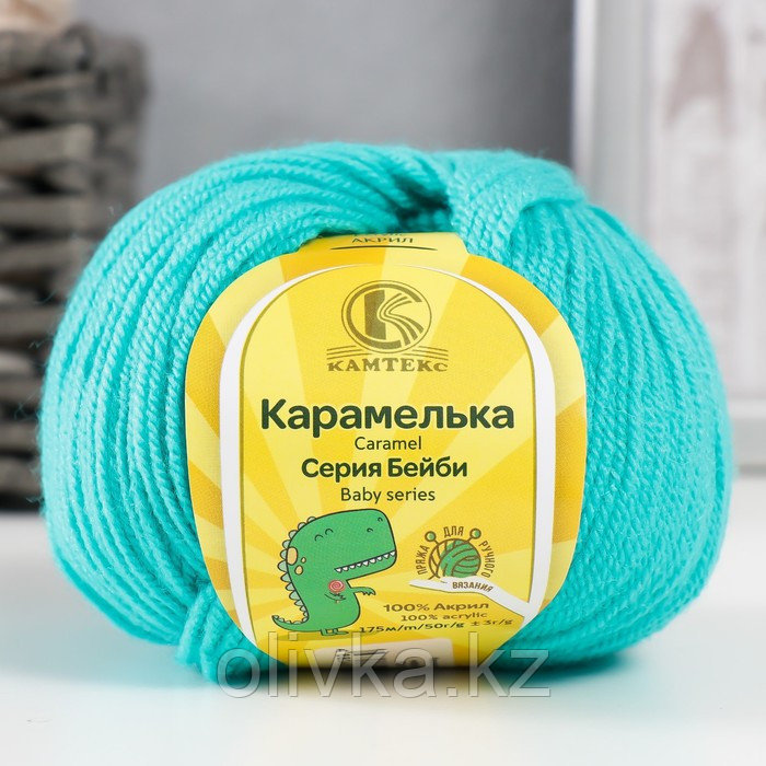 Пряжа "Карамелька" 100% акрил 175м/50гр (083 нефрит) - фото 1 - id-p113948560