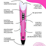 3D ручка AmazingCraft, для ABS и PLA пластика, ЖК дисплей, цвет розовый, фото 4