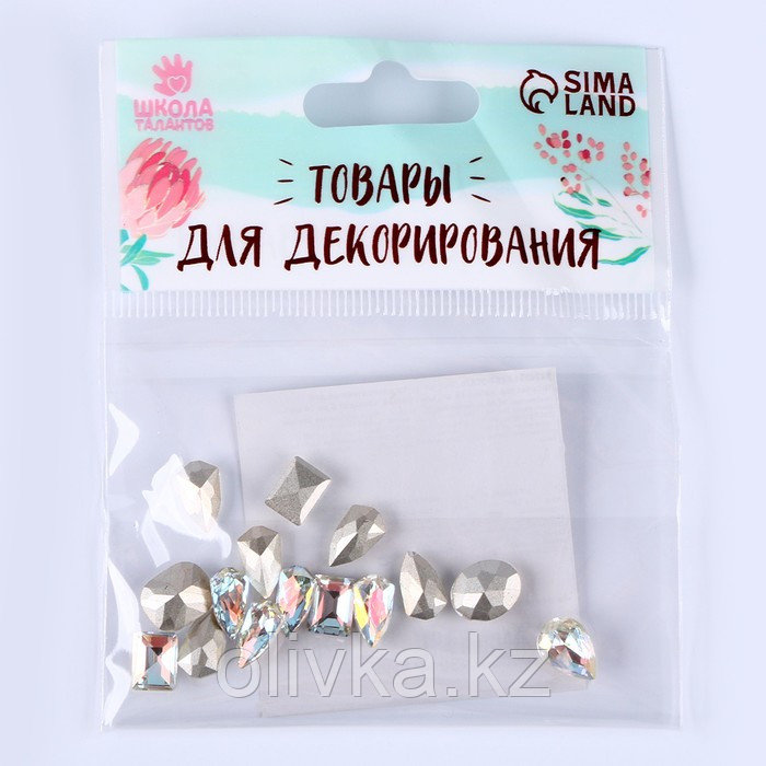 Камешки декоративные для творчества, набор 15 шт., цвет белый, камни от 6 до 14 мм - фото 3 - id-p113958254