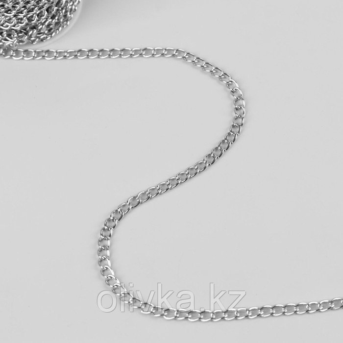 Цепочка для сумки, железная, 7 × 5 мм, 10 ± 0,5 м, цвет серебряный - фото 2 - id-p113947701