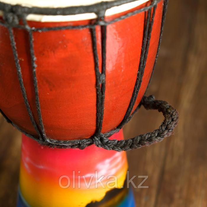 Музыкальный инструмент барабан джембе "Пейзаж" 30х15х15 см МИКС - фото 2 - id-p110915821