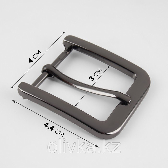 Пряжка для ремня, 4 × 4,4 см, 30 мм, цвет чёрный никель - фото 2 - id-p110939215