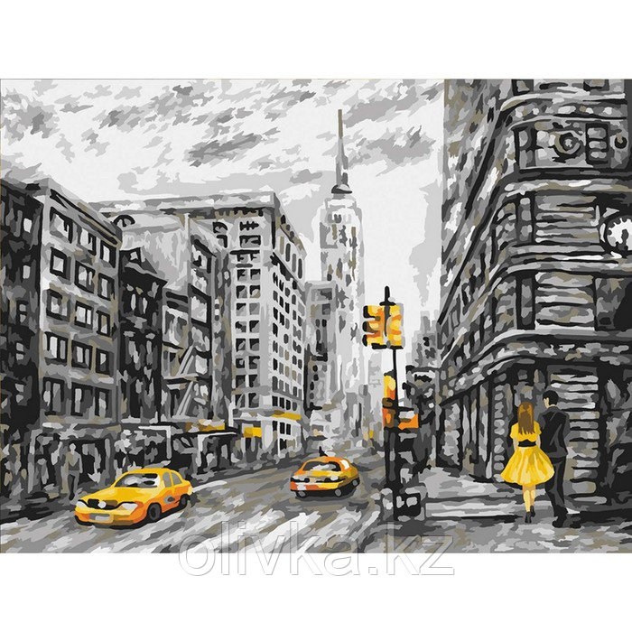 Картина по номерам на картоне 30 × 40 см «Жёлтый Нью-Йорк», с акриловыми красками и кистями - фото 2 - id-p113958284