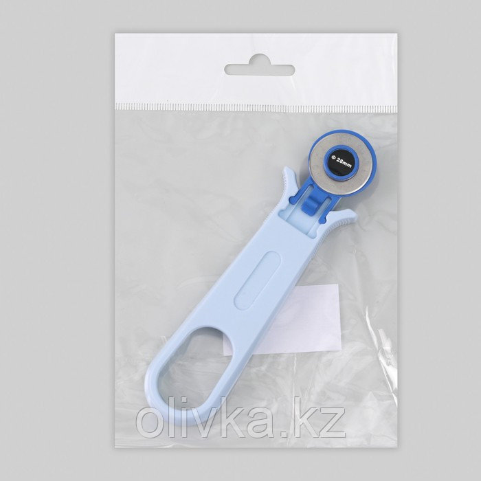 Нож раскройный, d = 28 мм, 15 × 3,5 см, цвет голубой - фото 4 - id-p110918815